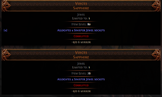 Voices Sapphire poe 2 prices